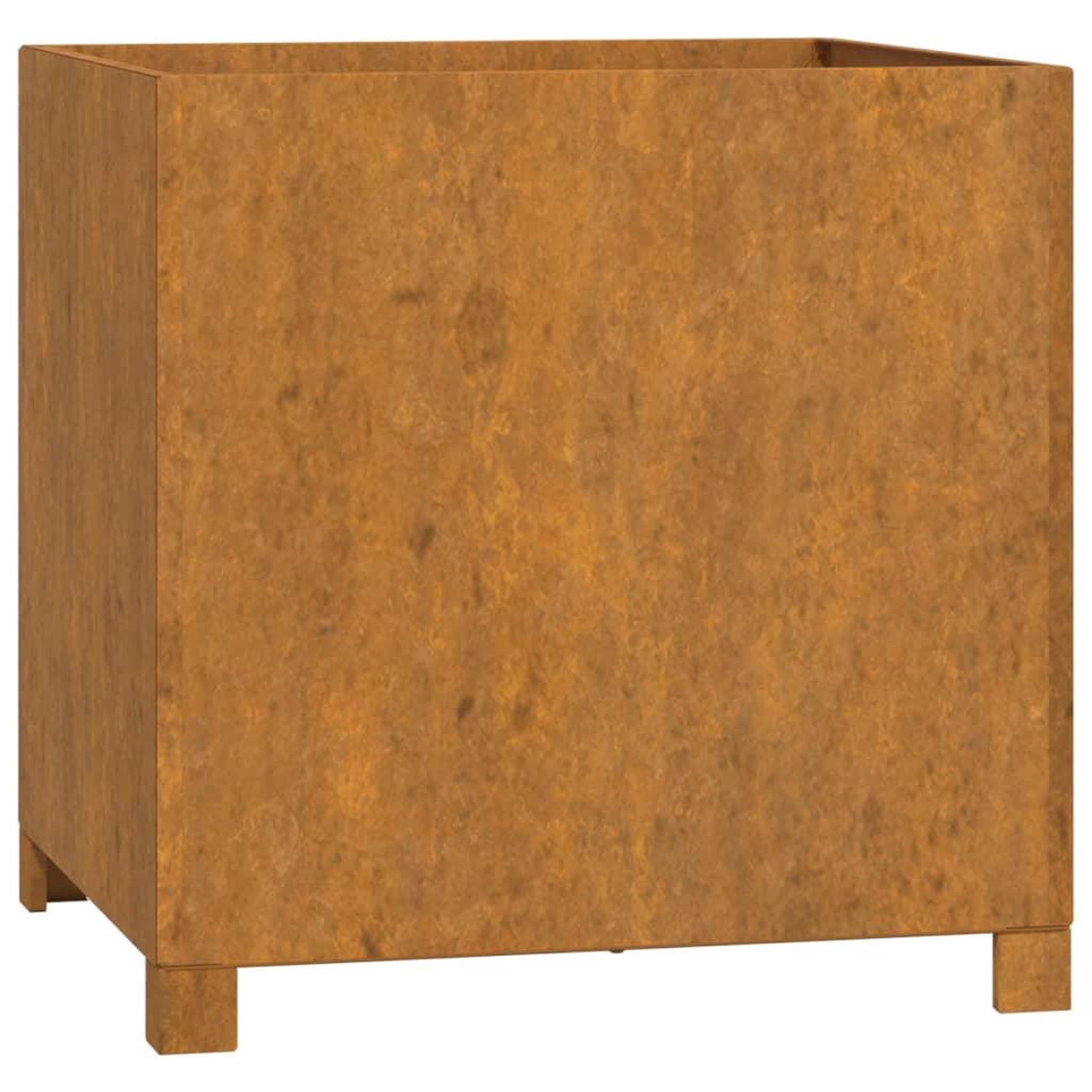 Voir la diapositive 2 : VIDAXL Jardiniere avec pieds Rouille 49x47x50 cm Acier corten