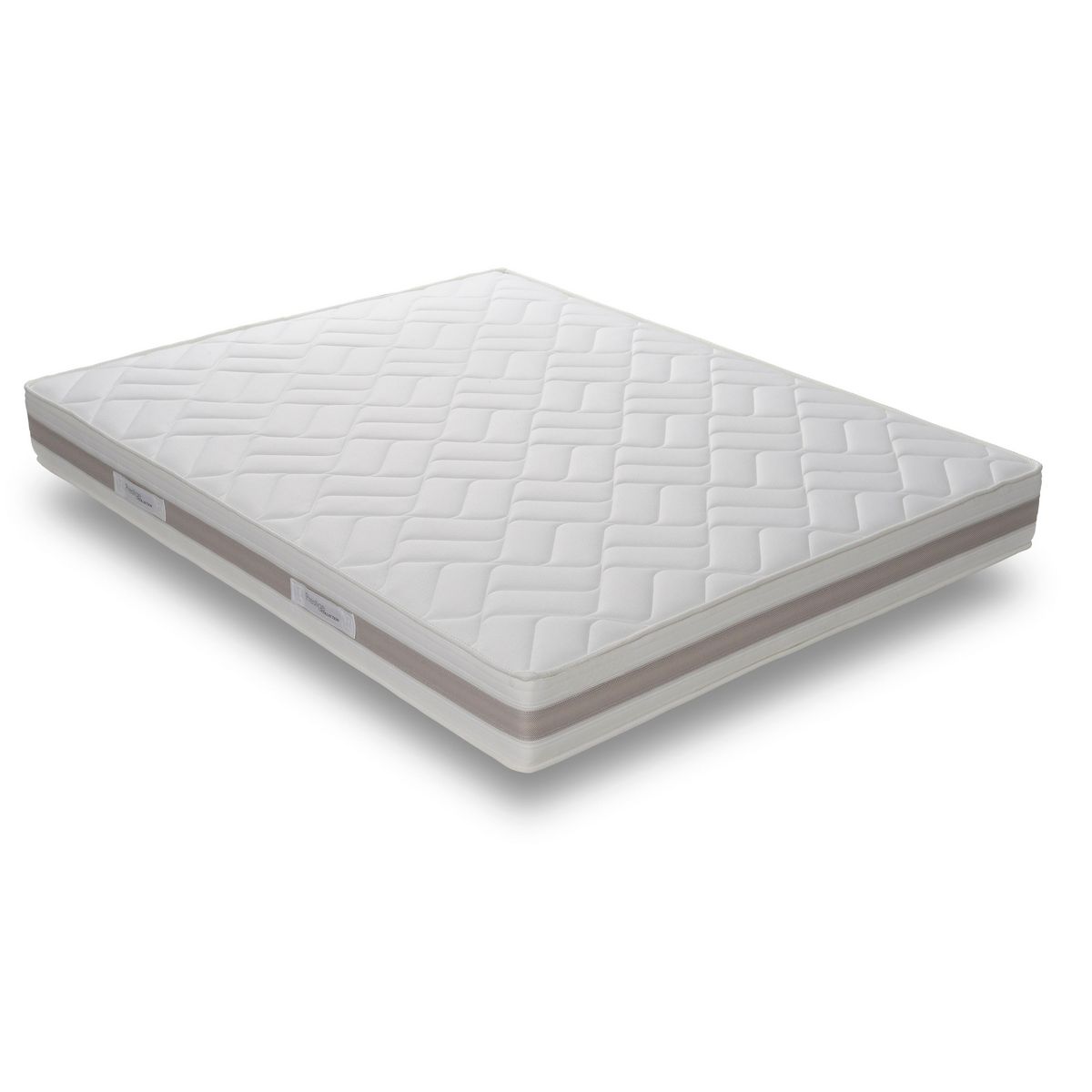 PRESTIGE Collection Ensemble matelas ressorts MORPHEE + sommier déco gris 140x190 cm
