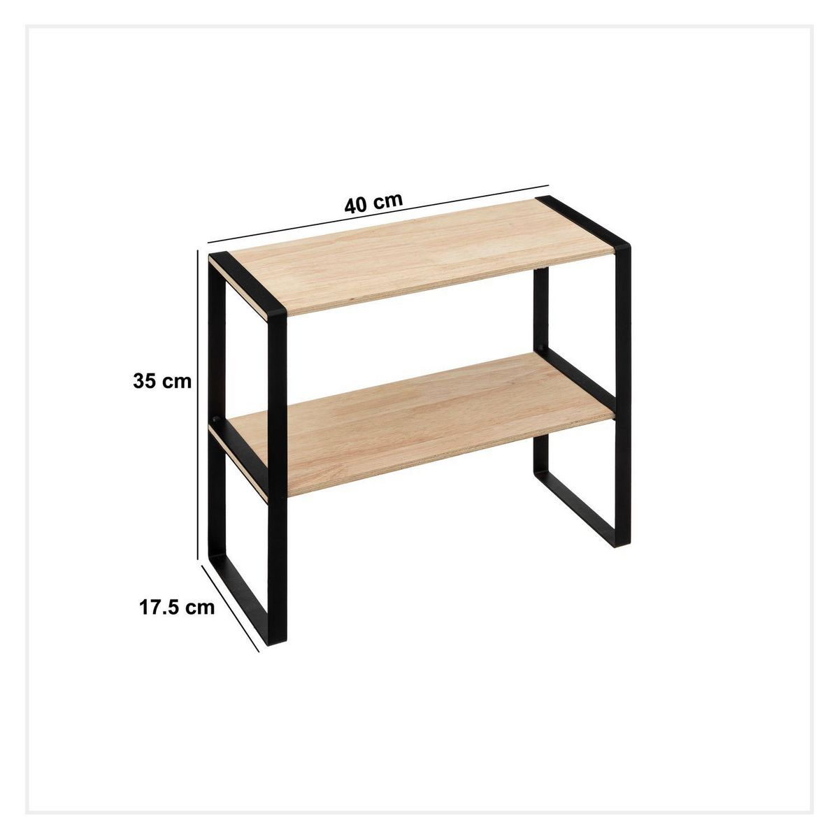 FIVE Étagère à 2 niveaux en bois BLACKWOOD - Beige