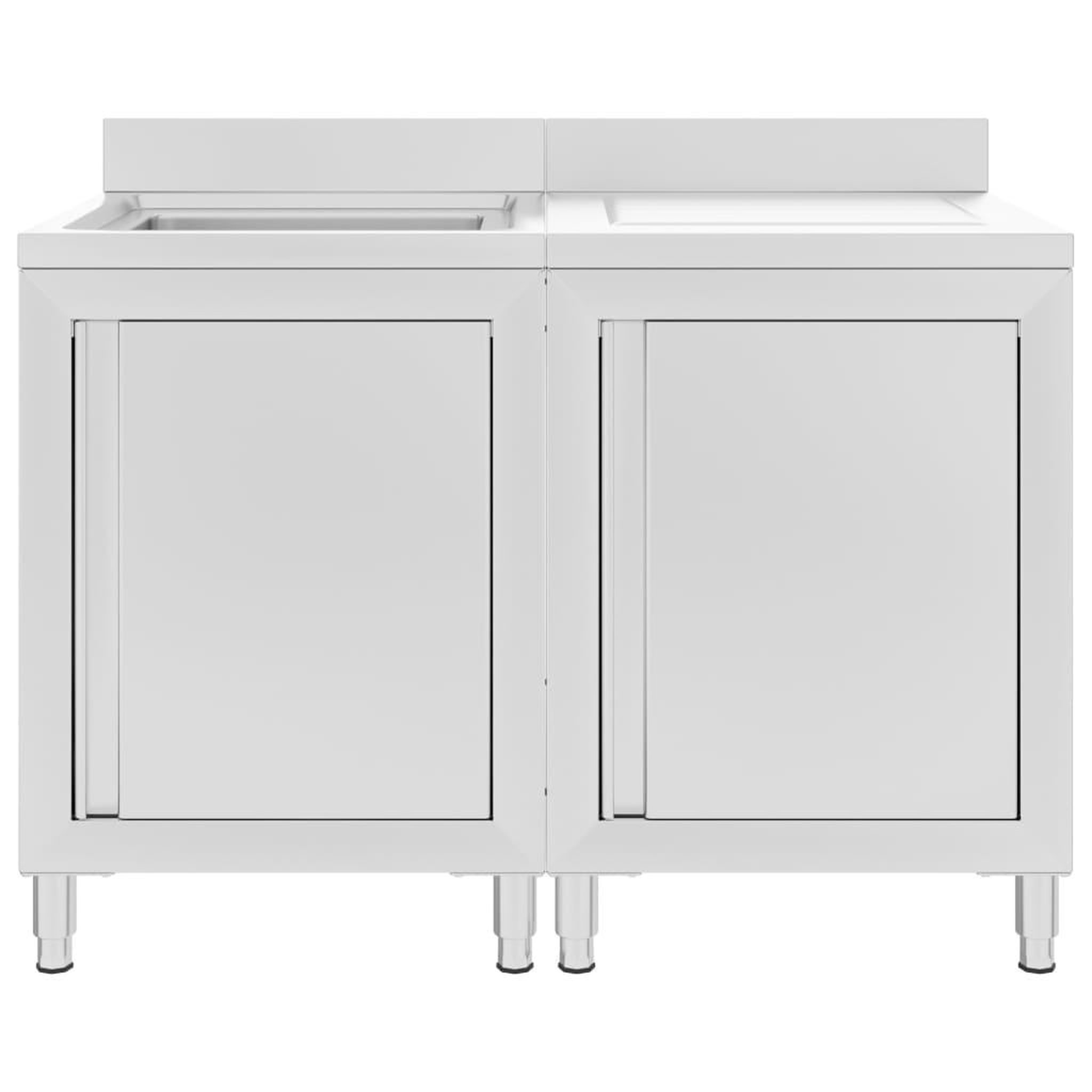 Voir la diapositive 2 : VIDAXL Evier de cuisine commercial Acier inoxydable 120x60x96 cm