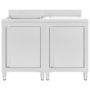 Voir la diapositive 2 : VIDAXL Evier de cuisine commercial Acier inoxydable 120x60x96 cm