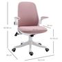 Voir la diapositive 3 : VINSETTO Vinsetto Chaise de bureau tissu lin hauteur réglable pivotante 360° accoudoirs relevables support lombaires réglable rose