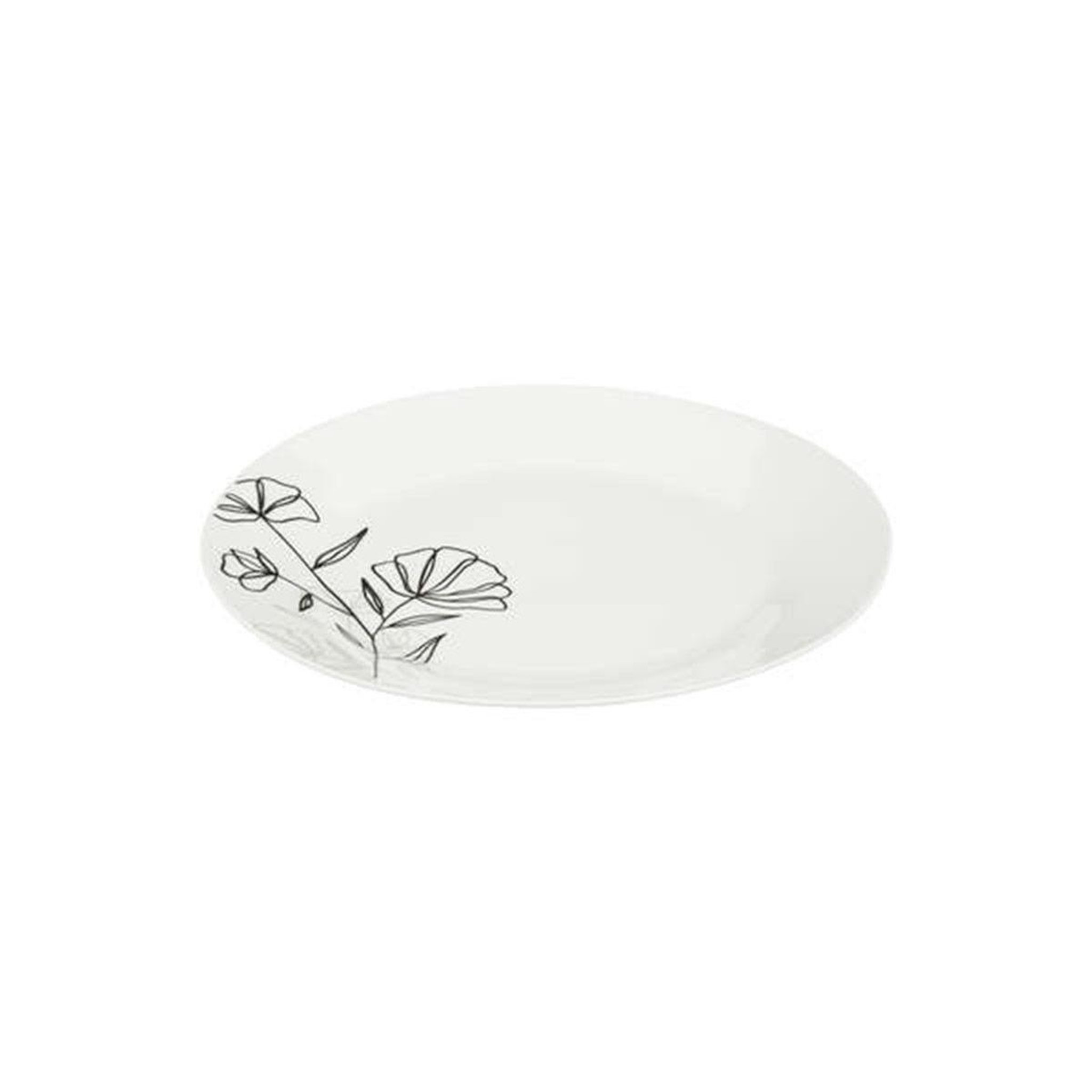 Voir la diapositive 2 : SECRET DE GOURMET Lot de 6 assiettes plates  azalée  27cm blanc