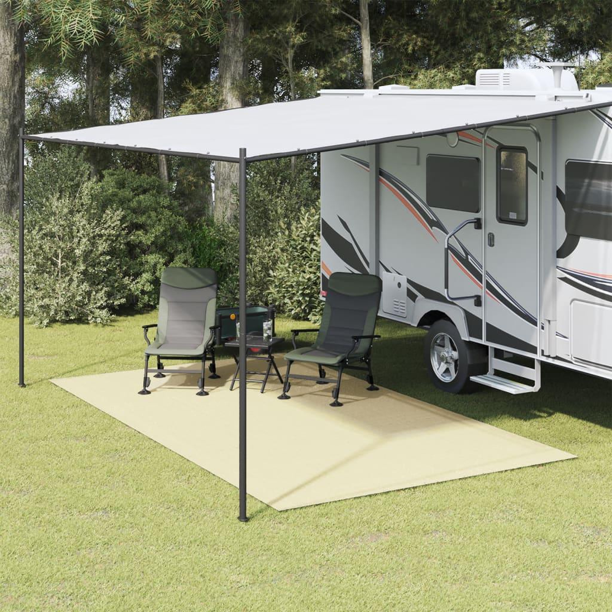 VIDAXL Tapis de tente creme 4,5x2,5 m