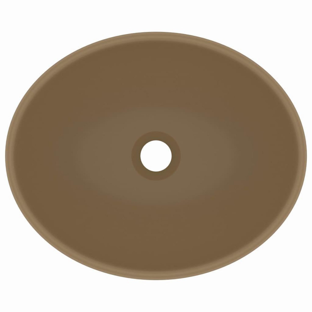 VIDAXL Lavabo ovale de luxe Creme mat 40x33 cm Ceramique