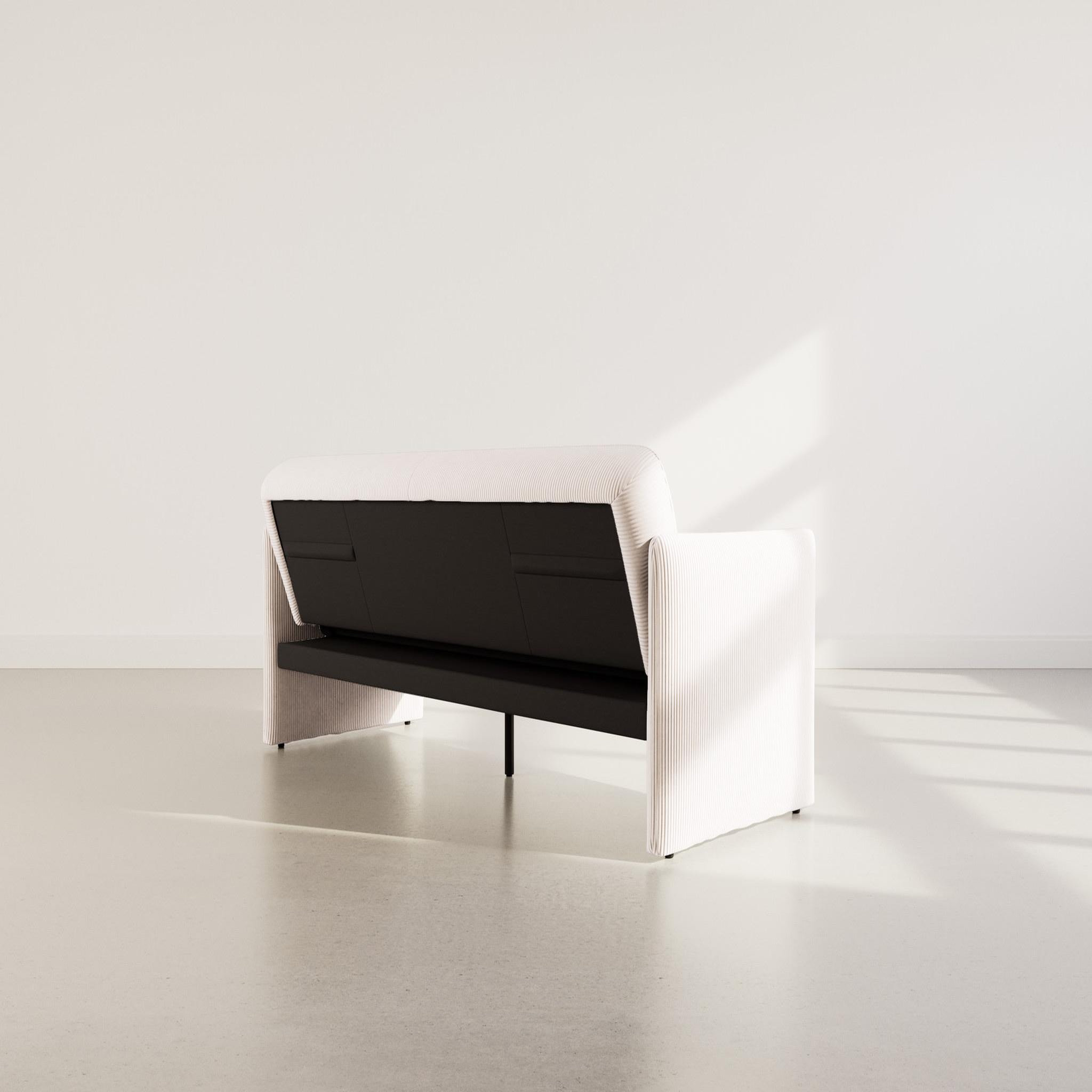 Voir la diapositive 6 : BEST MOBILIER Mathis - canapé convertible clic-clac 3 places en velours côtelé