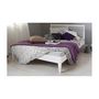 Voir la diapositive 2 : HomeStyle4U Lit double en bois massif 140x200cm blanc pin lit futon a lattes cadre de lit