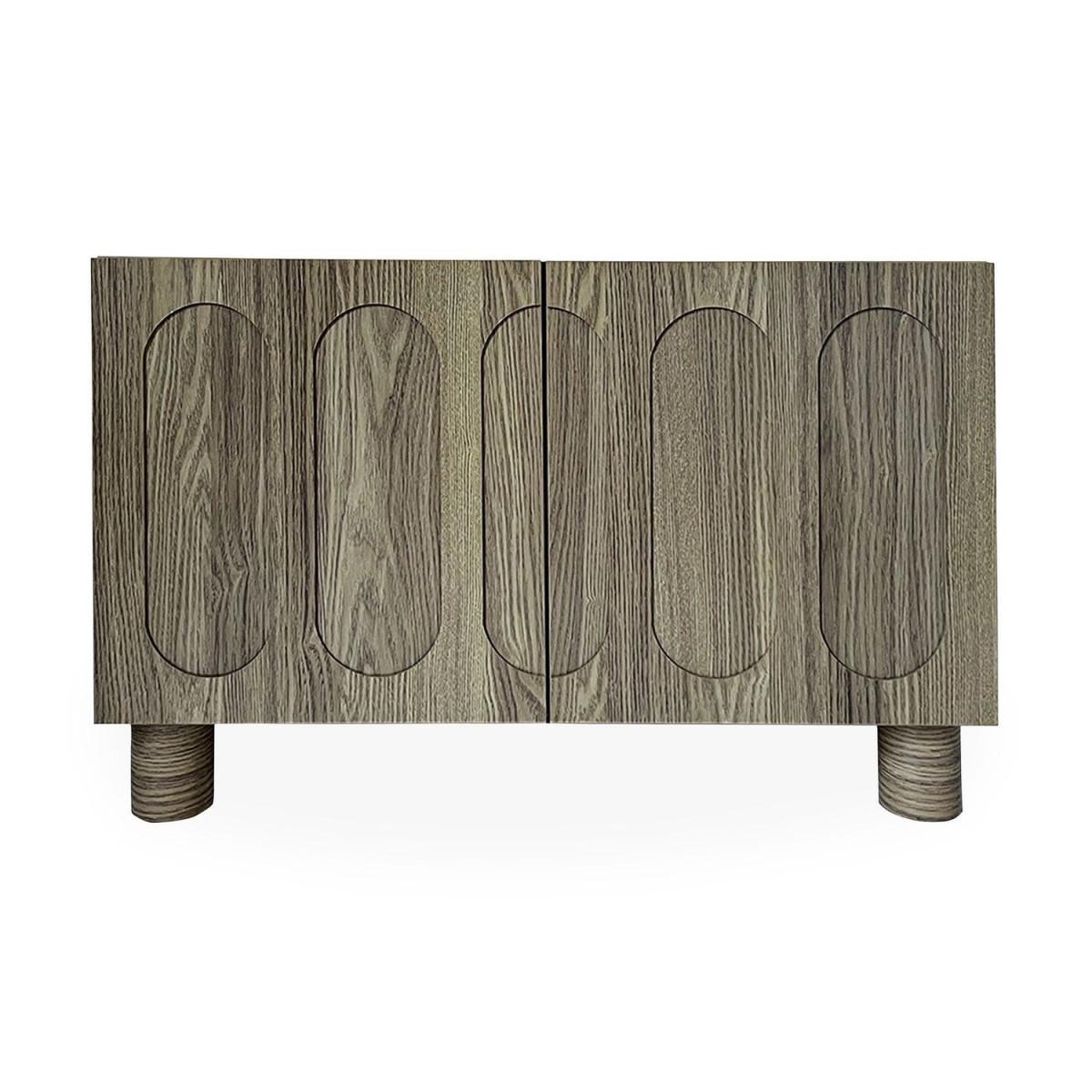 Voir la diapositive 3 : Paris Prix Buffet 2 portes sculptées  phillip  80cm chêne grisé