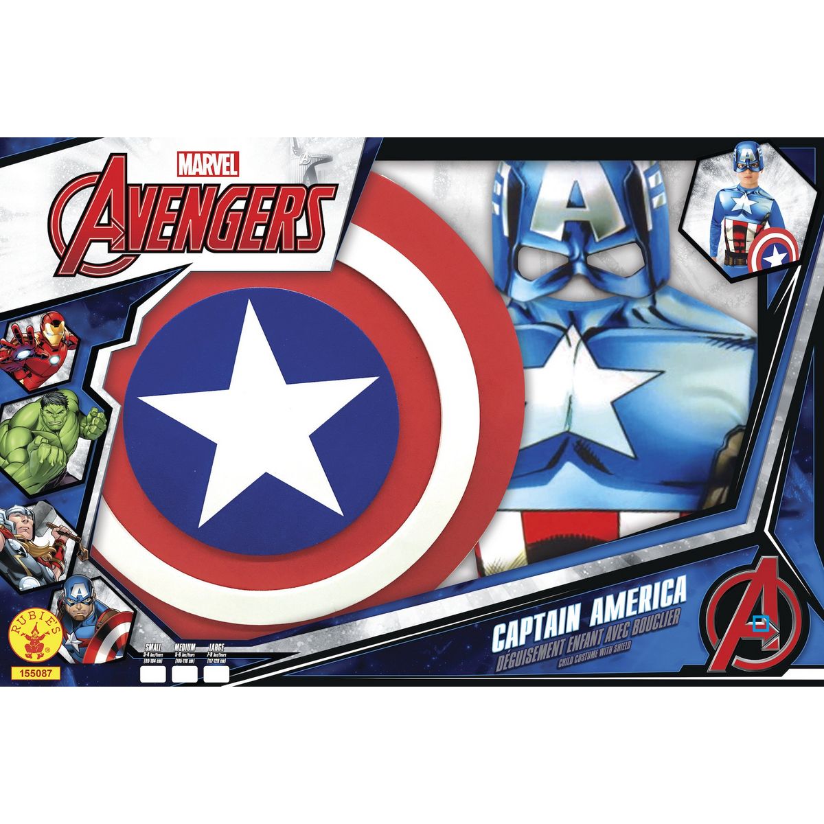 RUBIES Panoplie + bouclier 3/4ans - Marvel - Capt'ain América 