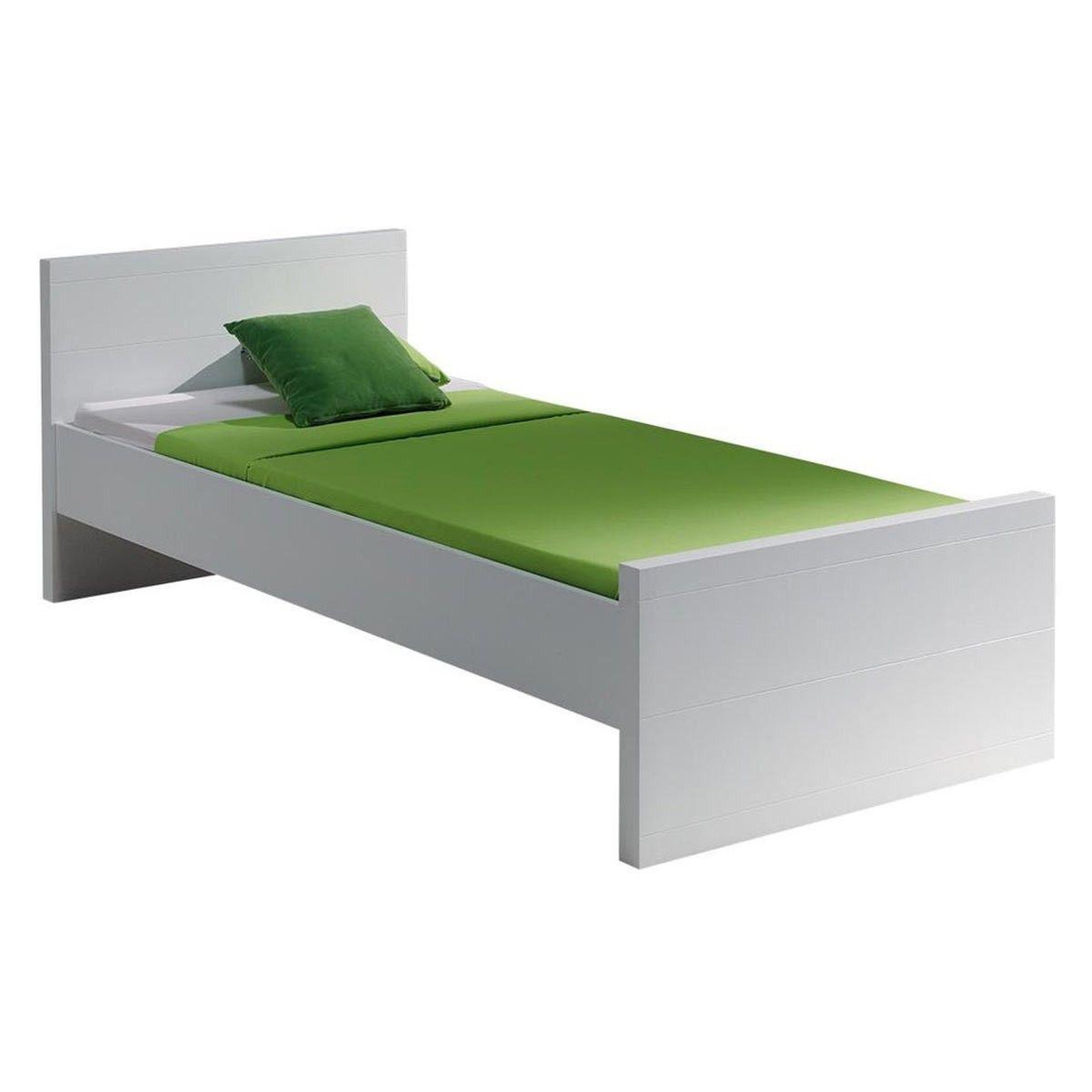 Voir la diapositive 2 : Paris Prix Pack - lit enfant, chevet, armoire & bureau  lara  90x200cm blanc