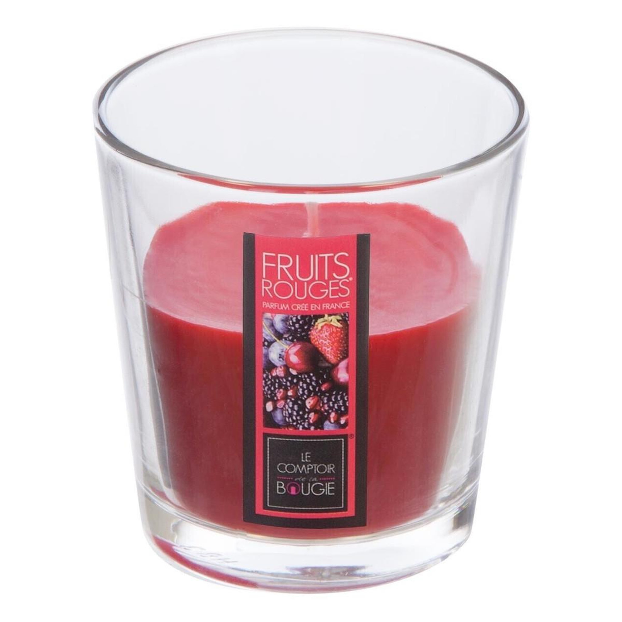 COMPTOIR DE LA BOUGIE Bougie parfumée en verre  nina  90g fruits rouges