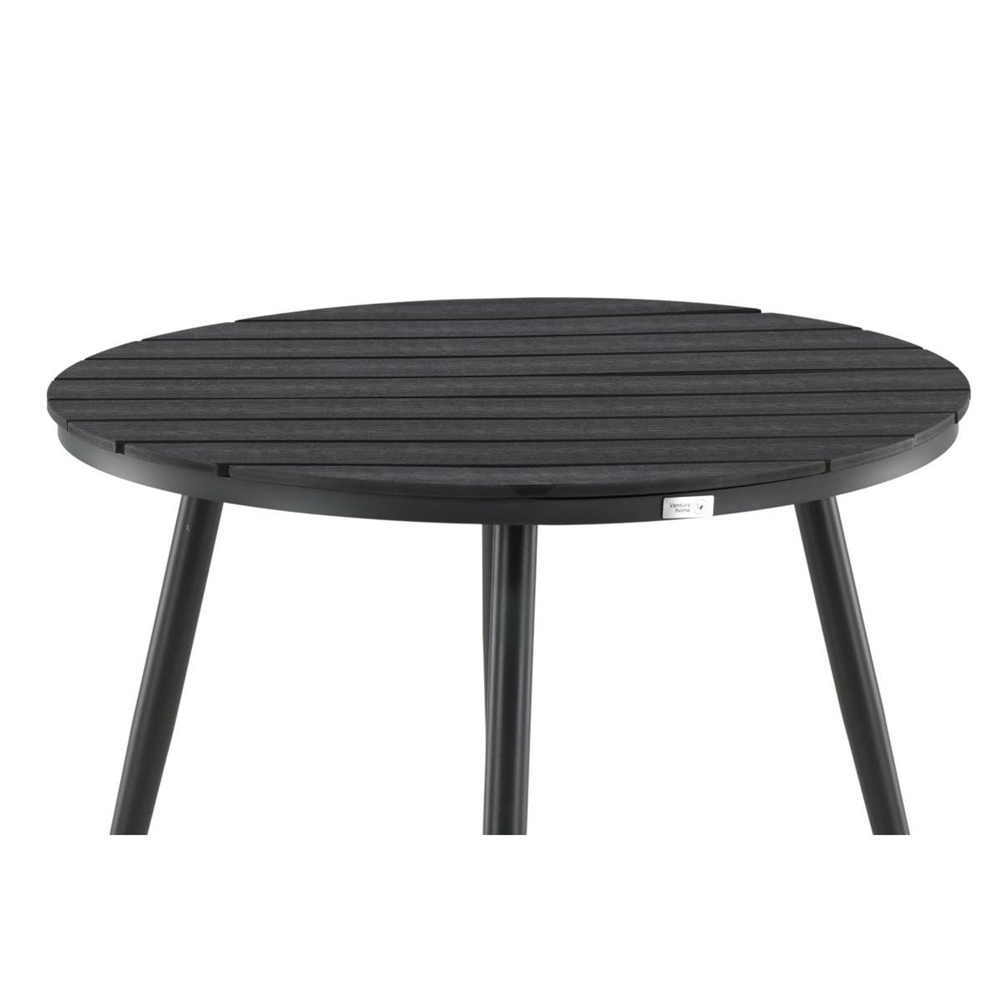 Voir la diapositive 4 : Paris Prix Table de jardin ronde  break  90cm noir