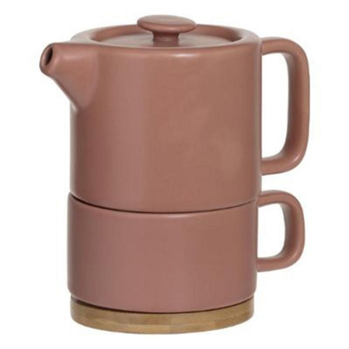 SECRET DE GOURMET Théière avec Tasse  Nature  40cl Terracotta