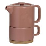 SECRET DE GOURMET Théière avec Tasse  Nature  40cl Terracotta