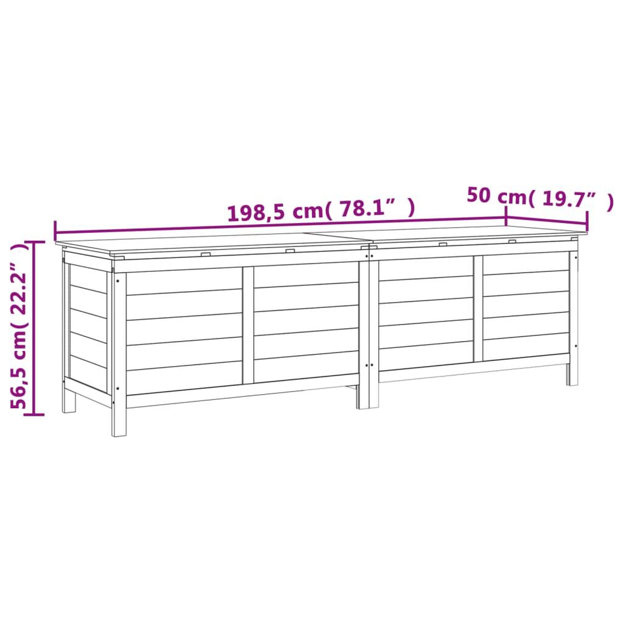 Voir la diapositive 6 : VIDAXL Boîte de rangement de jardin blanc bois massif de sapin