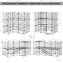 Voir la diapositive 4 : PAWHUT Cage parc enclos pour animaux domestiques L 146 x l 73 x H 73 cm modulable 2 niveaux 36 panneaux bords arrondis fil métallique noir