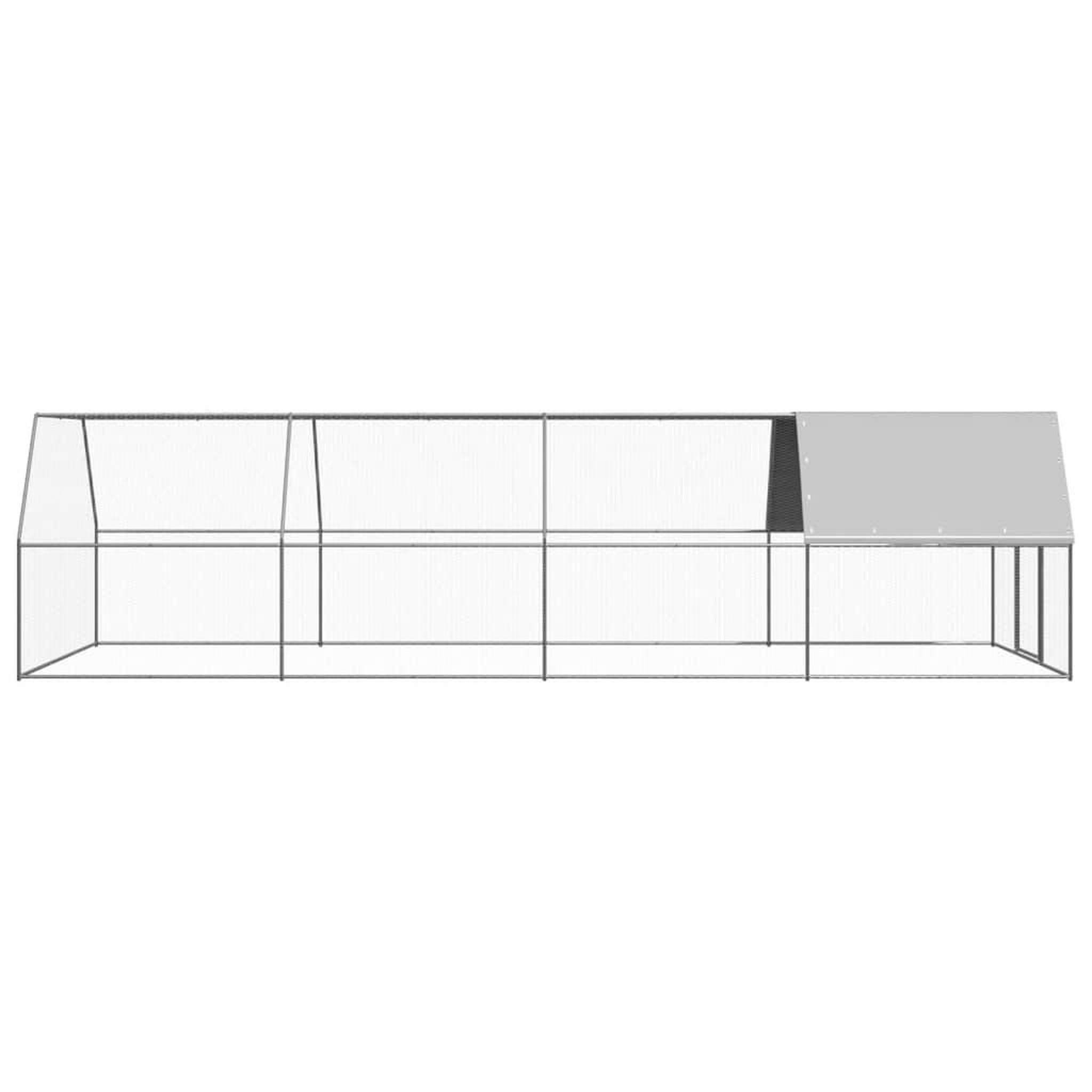 Voir la diapositive 3 : VIDAXL Poulailler d'exterieur 3x8x2 m Acier galvanise