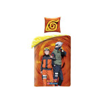 NARUTO Parure de lit - NARUTO - Naruto et Kakashi - Microfibre - 1 housse de couette 140 x 200 cm + 1 taie 63 x 63 cm