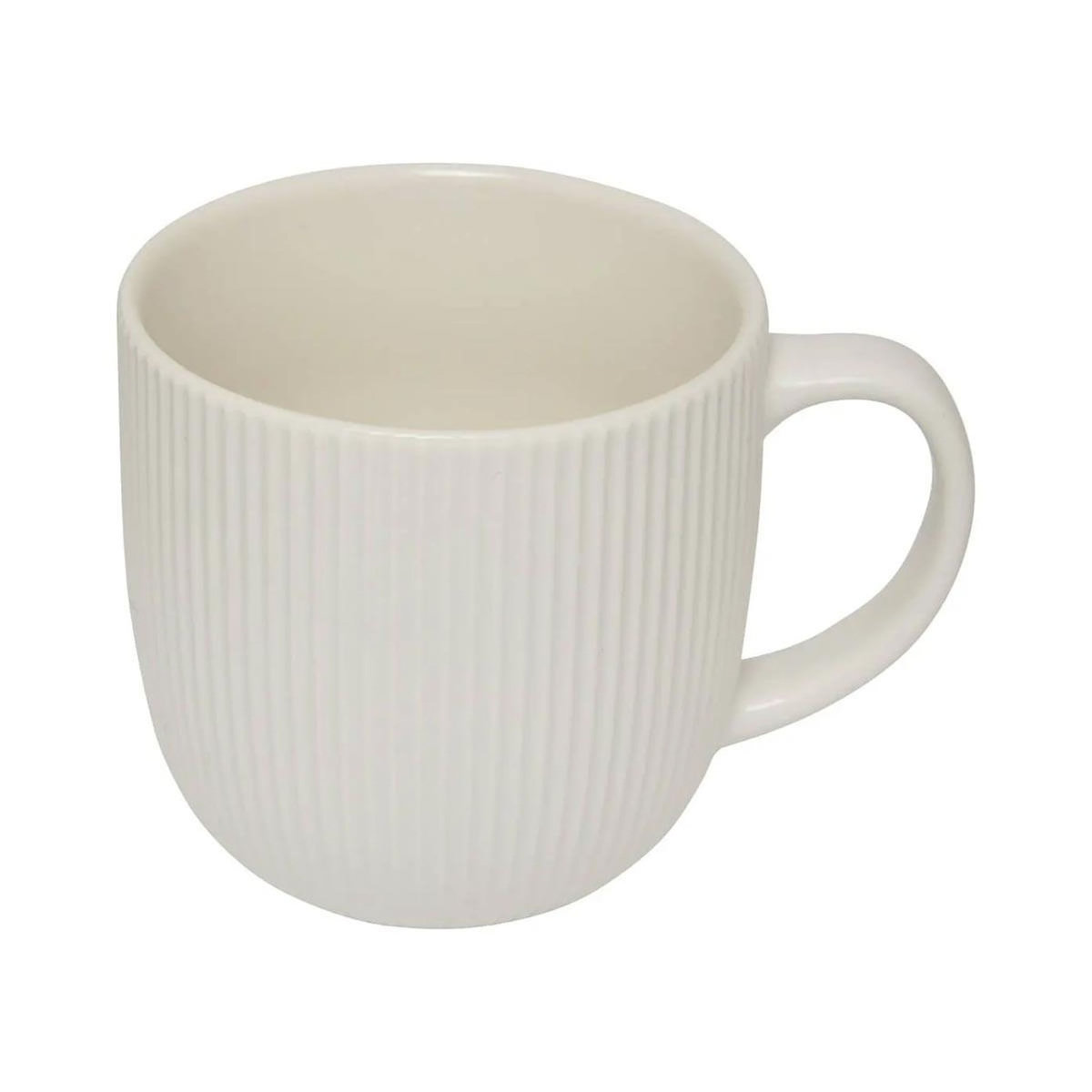 SECRET DE GOURMET Lot de 6 Mugs en Porcelaine  Strata  36cl Blanc