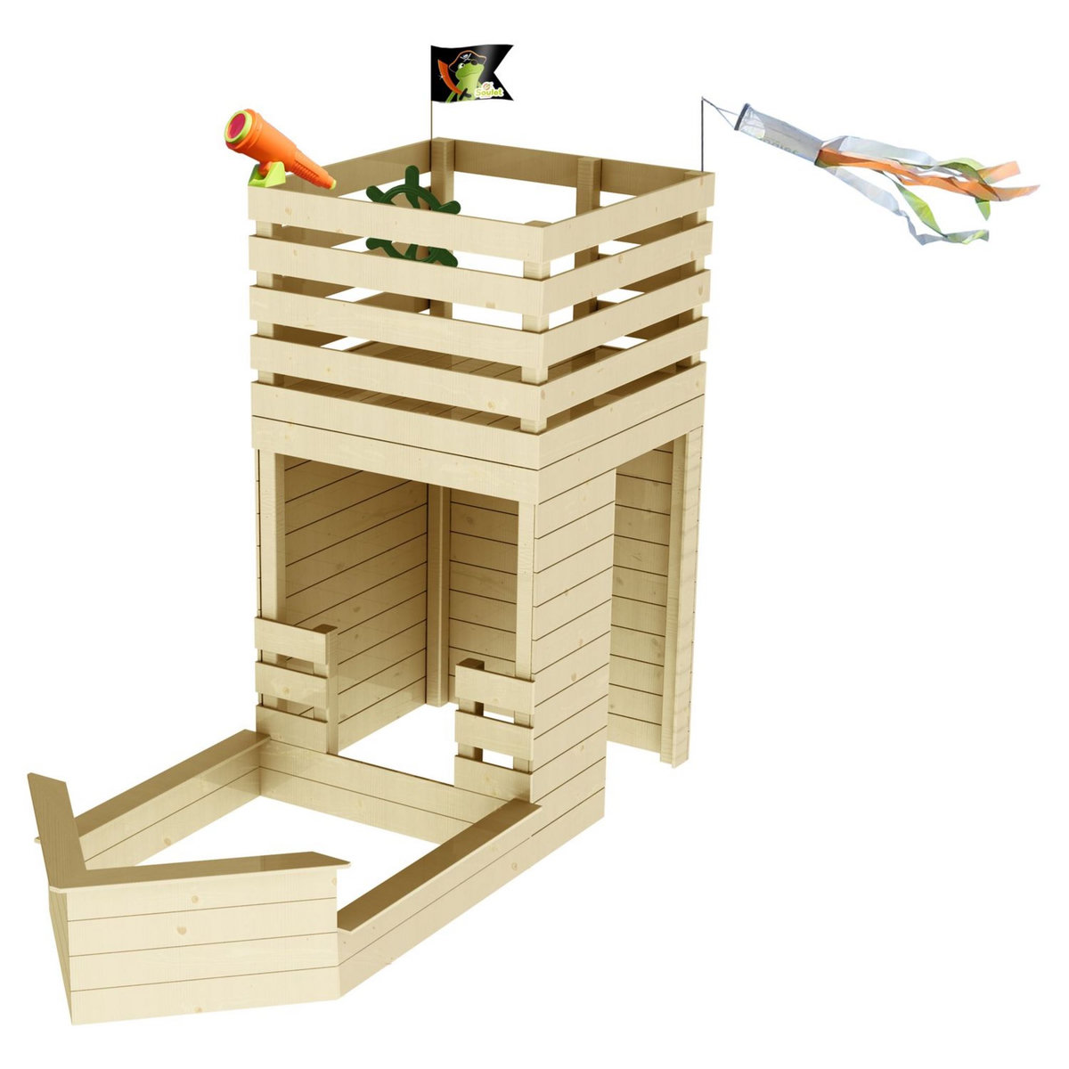 Soulet Cabane de jardin enfant - Bois - H2,28m - PIRATE 