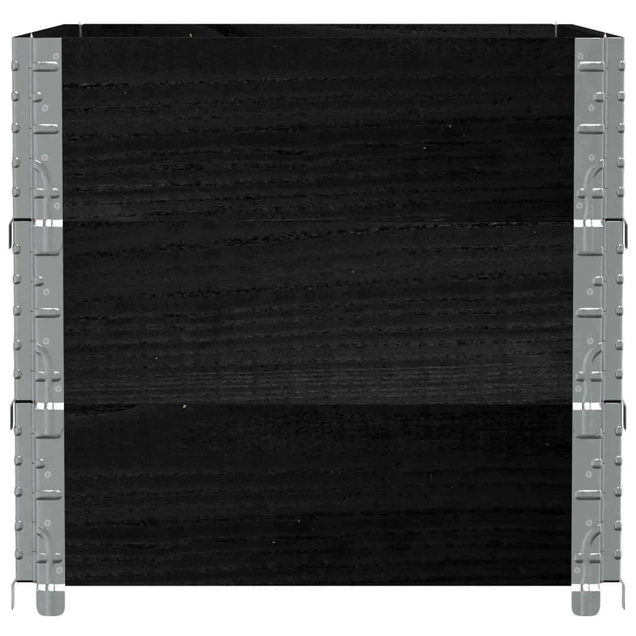 Voir la diapositive 4 : VIDAXL Jardiniere noir 80x60 cm bois massif de pin
