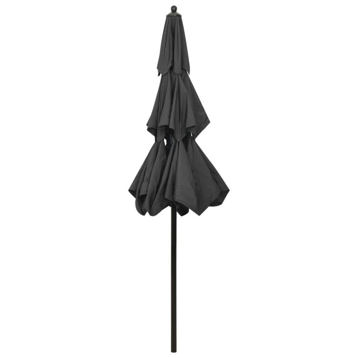 VIDAXL Parasol de jardin a 3 niveaux avec mat en aluminium anthracite