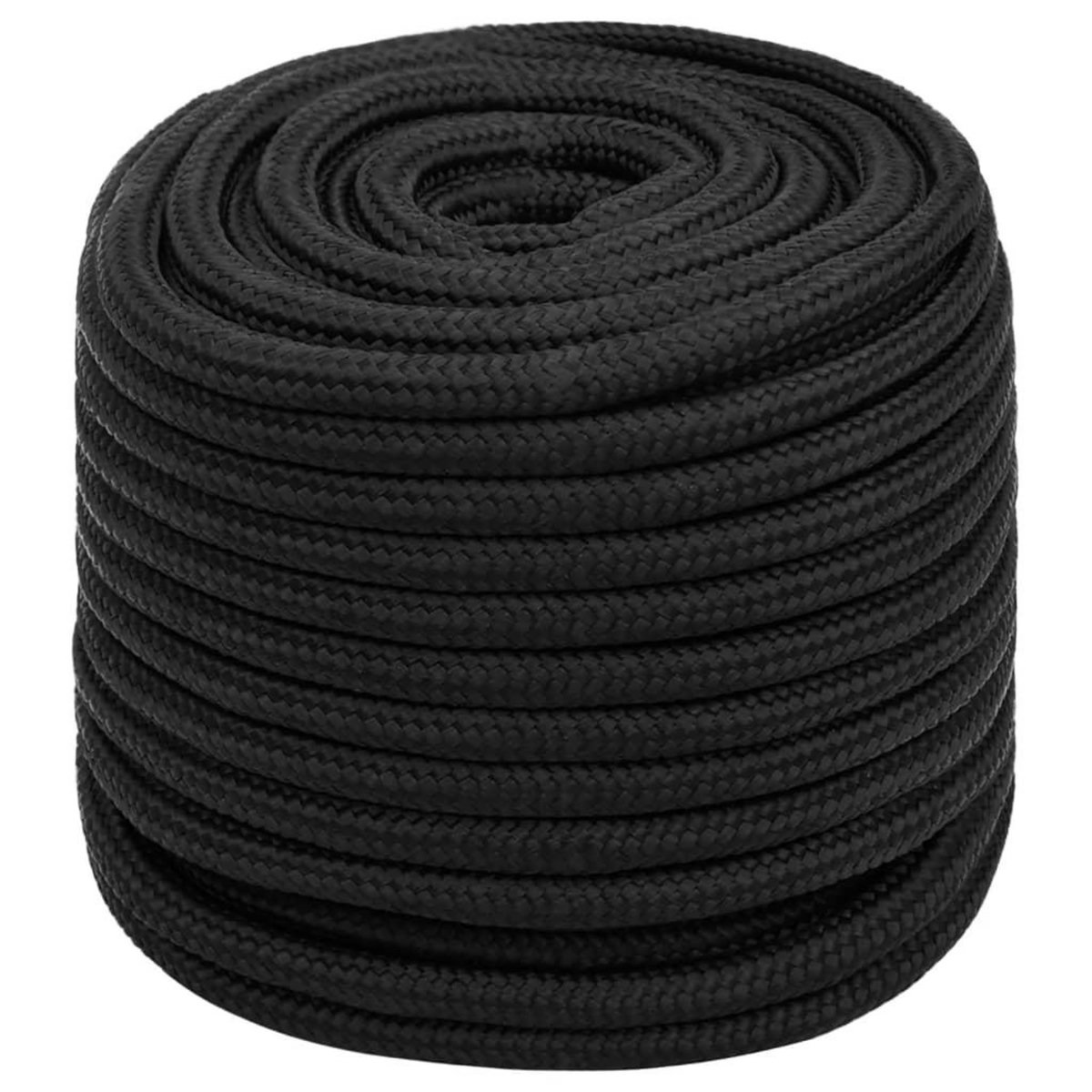 VIDAXL Corde de bateau Noir complet 18 mm 100 m Polypropylene