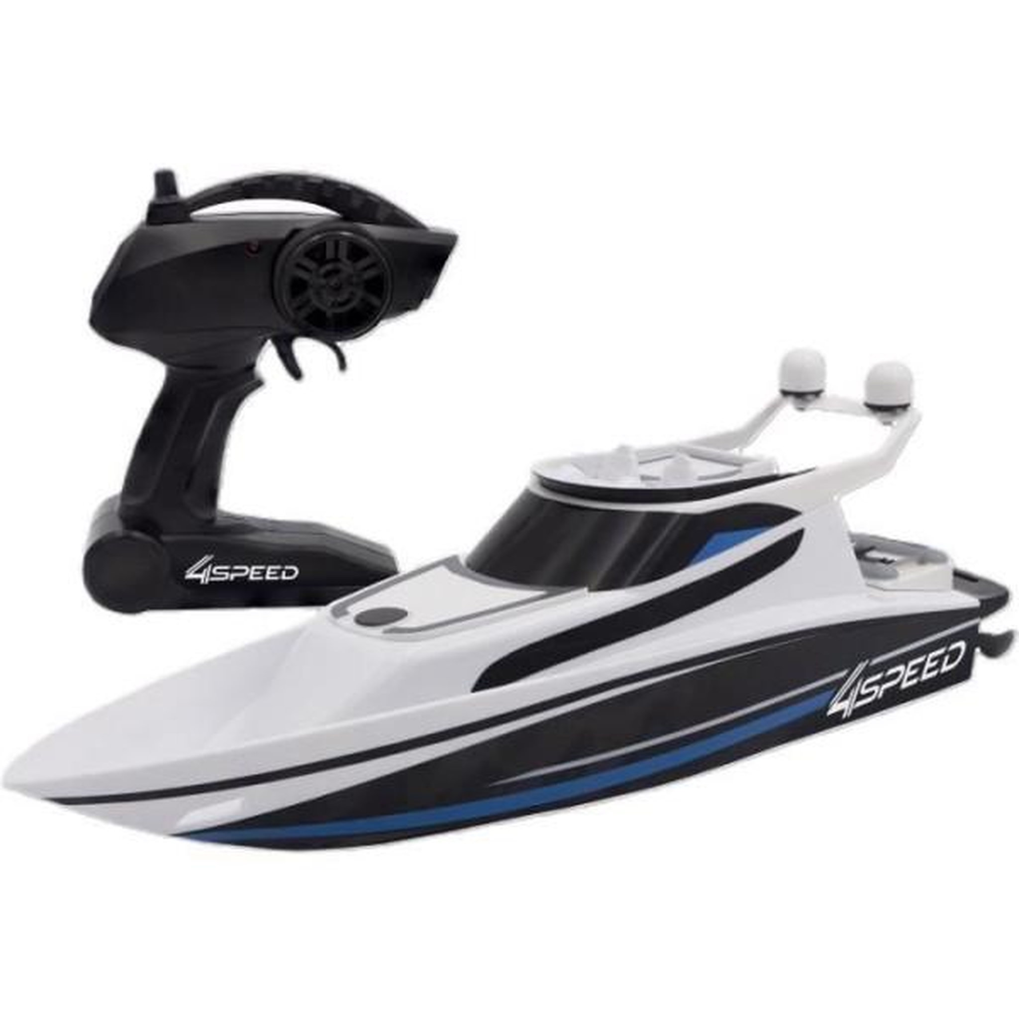 SILVERLIT Bateau Télécommandé - SILVERLIT - 4SPEED - Speed Boat - 8 km/h - 34 cm - blanc et noir - des 8 ans