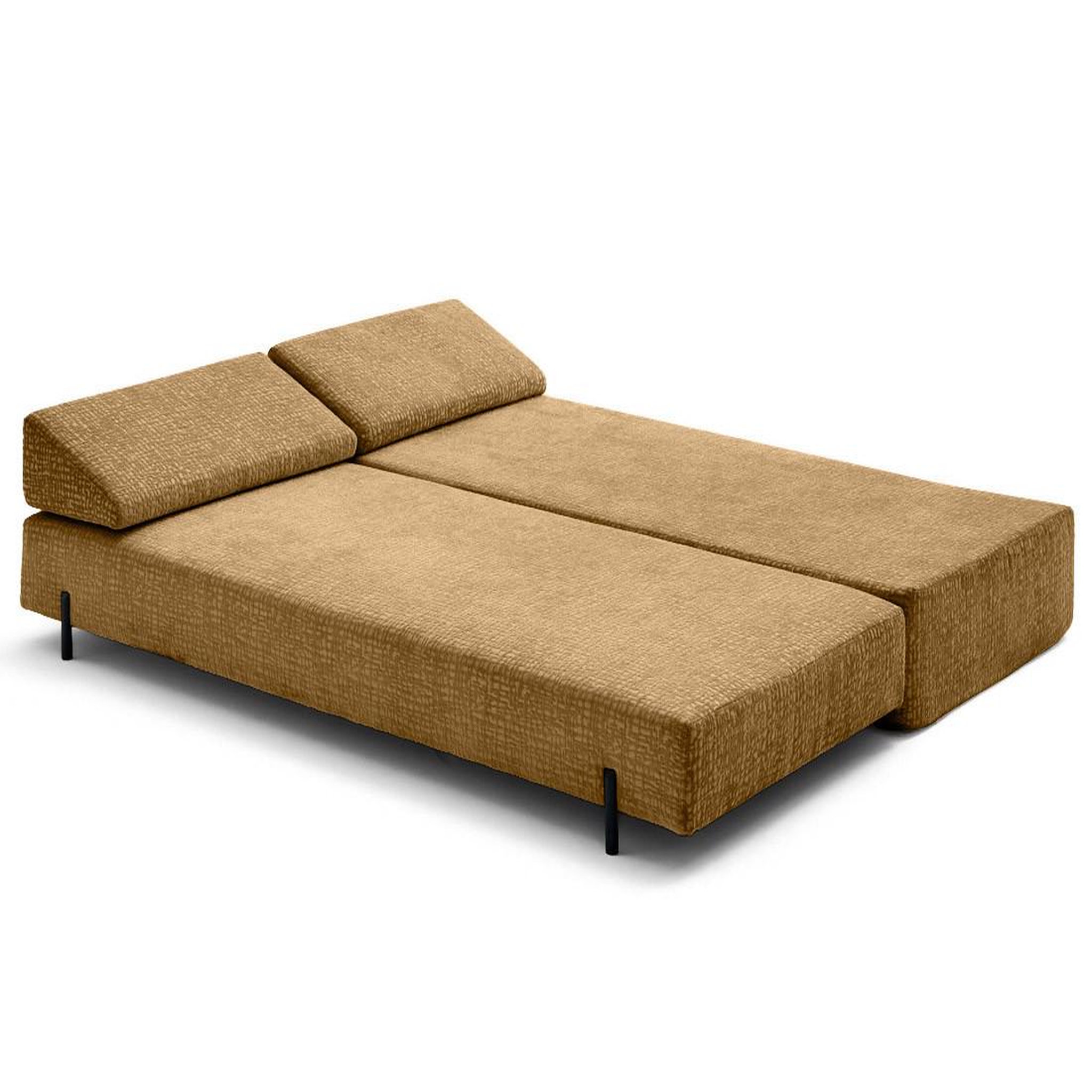 Voir la diapositive 6 : BEST MOBILIER Brescia - banquette 3 places convertible en tissu velours relief