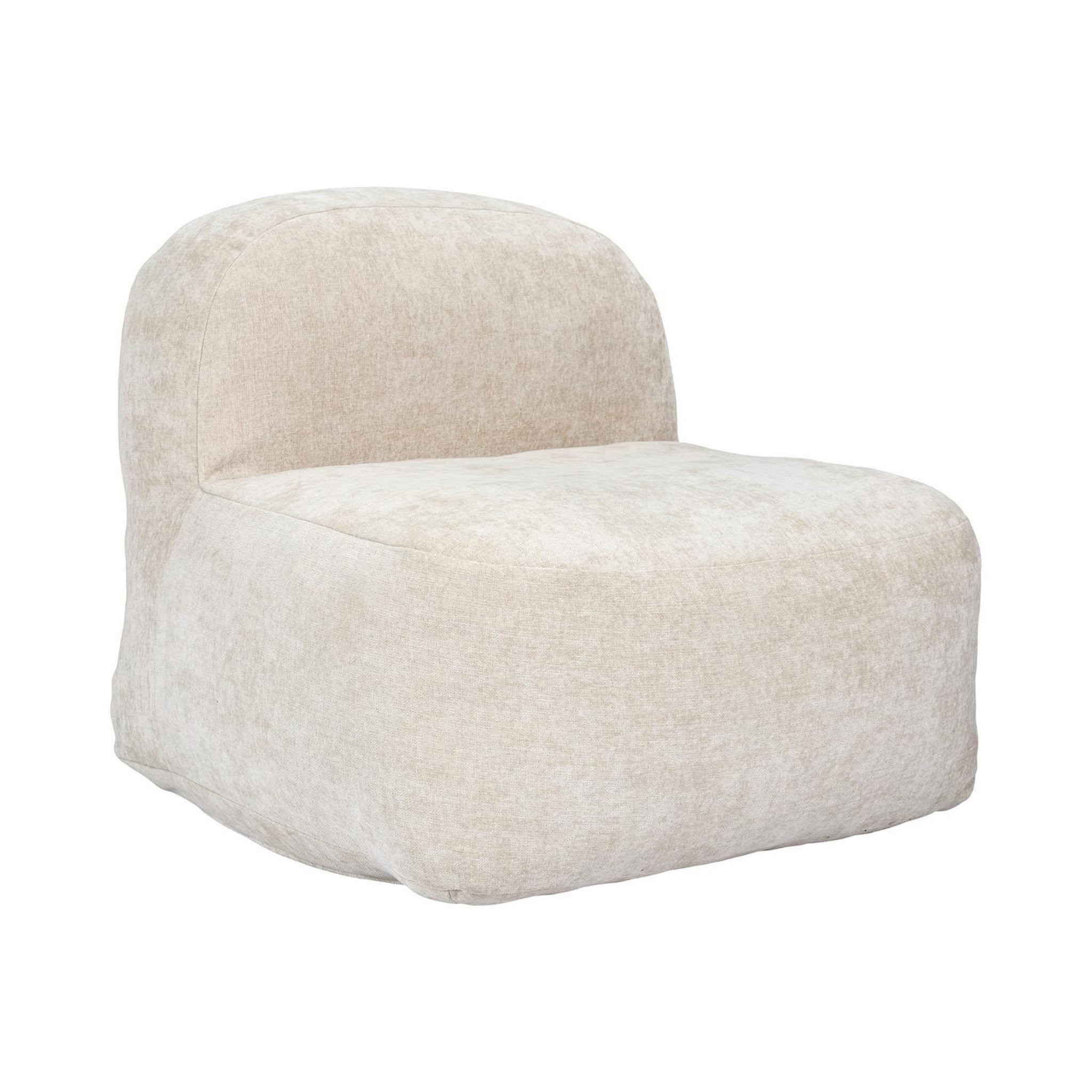 The Home Deco Factory Fauteuil compressé en tissu doux sans montage AUSTIN - Beige