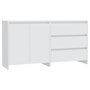 Voir la diapositive 2 : VIDAXL Buffets 2 pcs Blanc Bois d'ingenierie