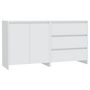 Voir la diapositive 2 : VIDAXL Buffets 2 pcs Blanc Bois d'ingenierie