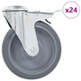 Voir la diapositive 1 : VIDAXL 24 pcs Roulettes pivotantes a trou de boulon 125 mm