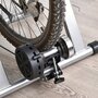 HOMCOM Home trainer pour vélo support entraînement vélo VTT trainer magnétique pliable 5 niveaux de résistance réglable gris métal