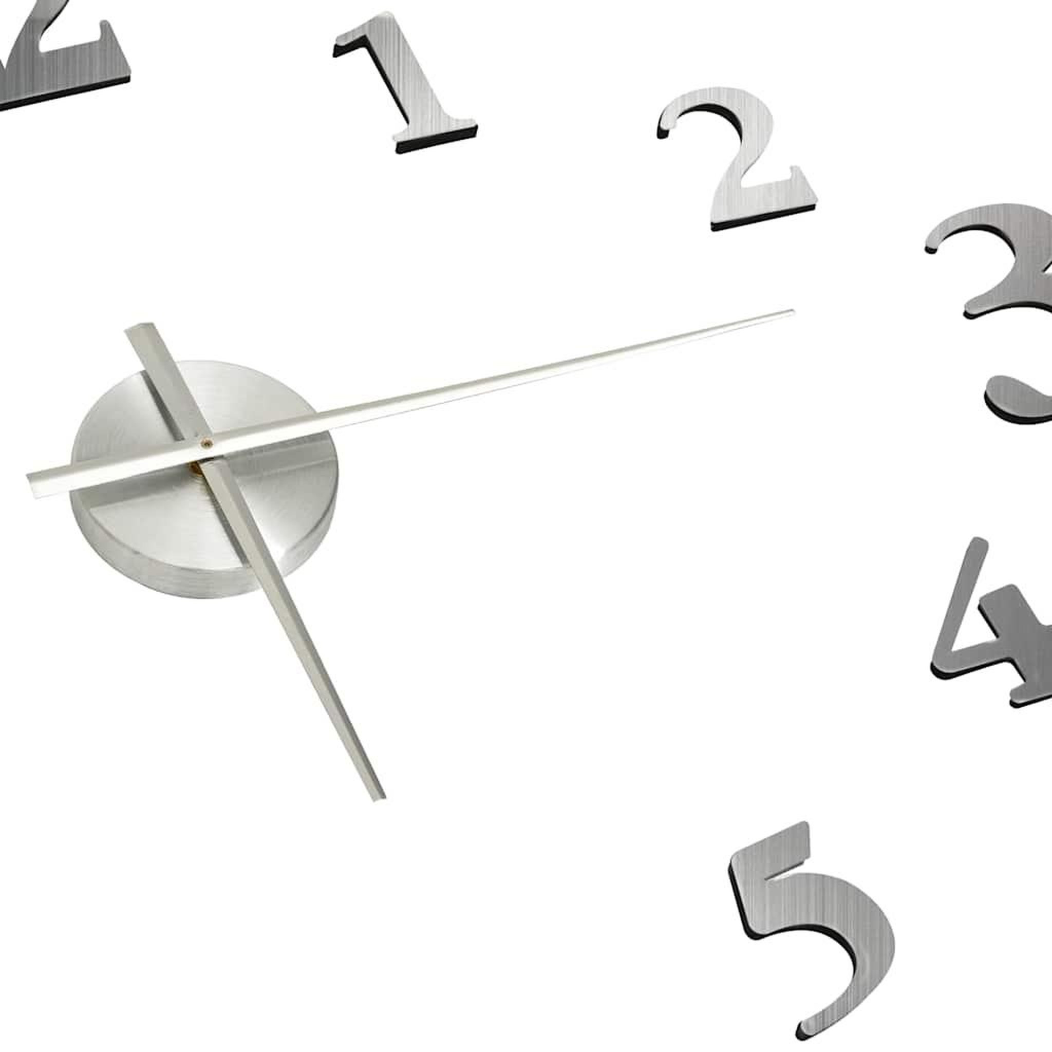 Voir la diapositive 4 : VIDAXL Horloge murale 3D Design moderne Argente 100 cm XXL
