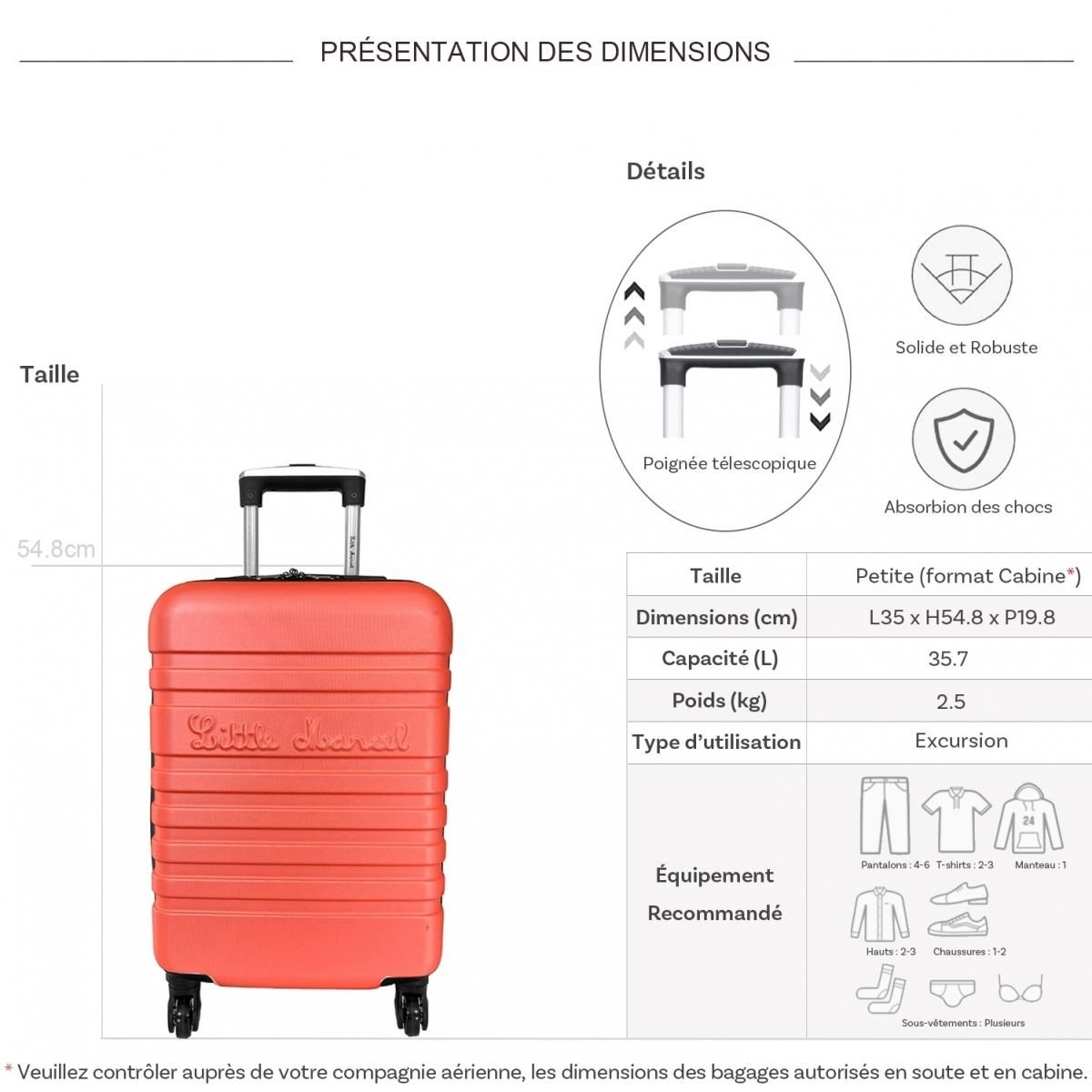 Little Marcel Valise cabine passe-partout rigide 54.8 cm
