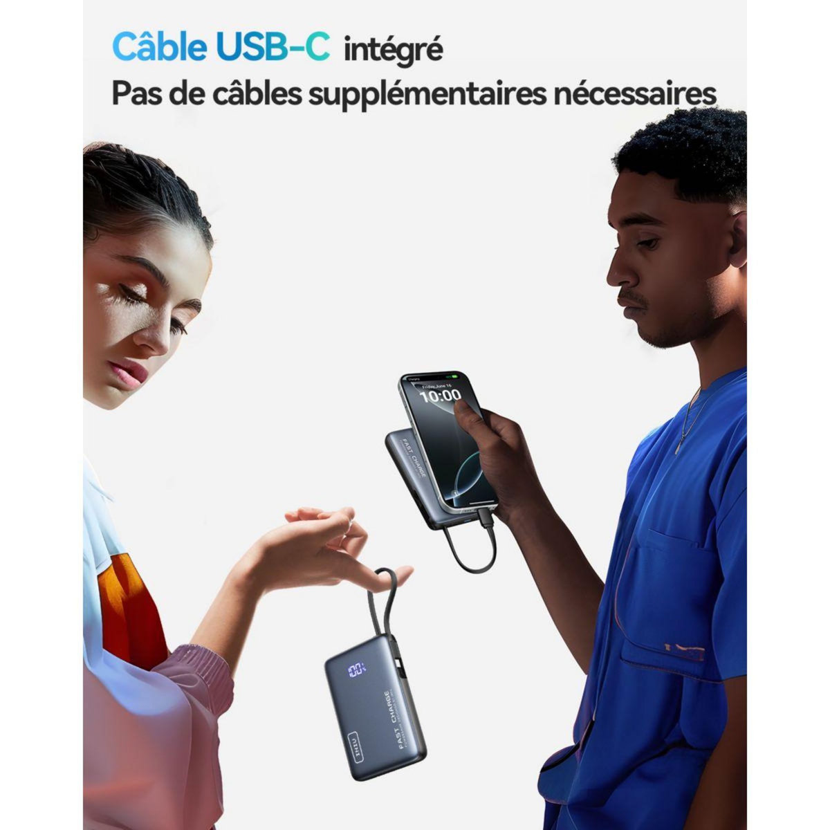 INIU Batterie externe 10 000 mAh Pocket Power