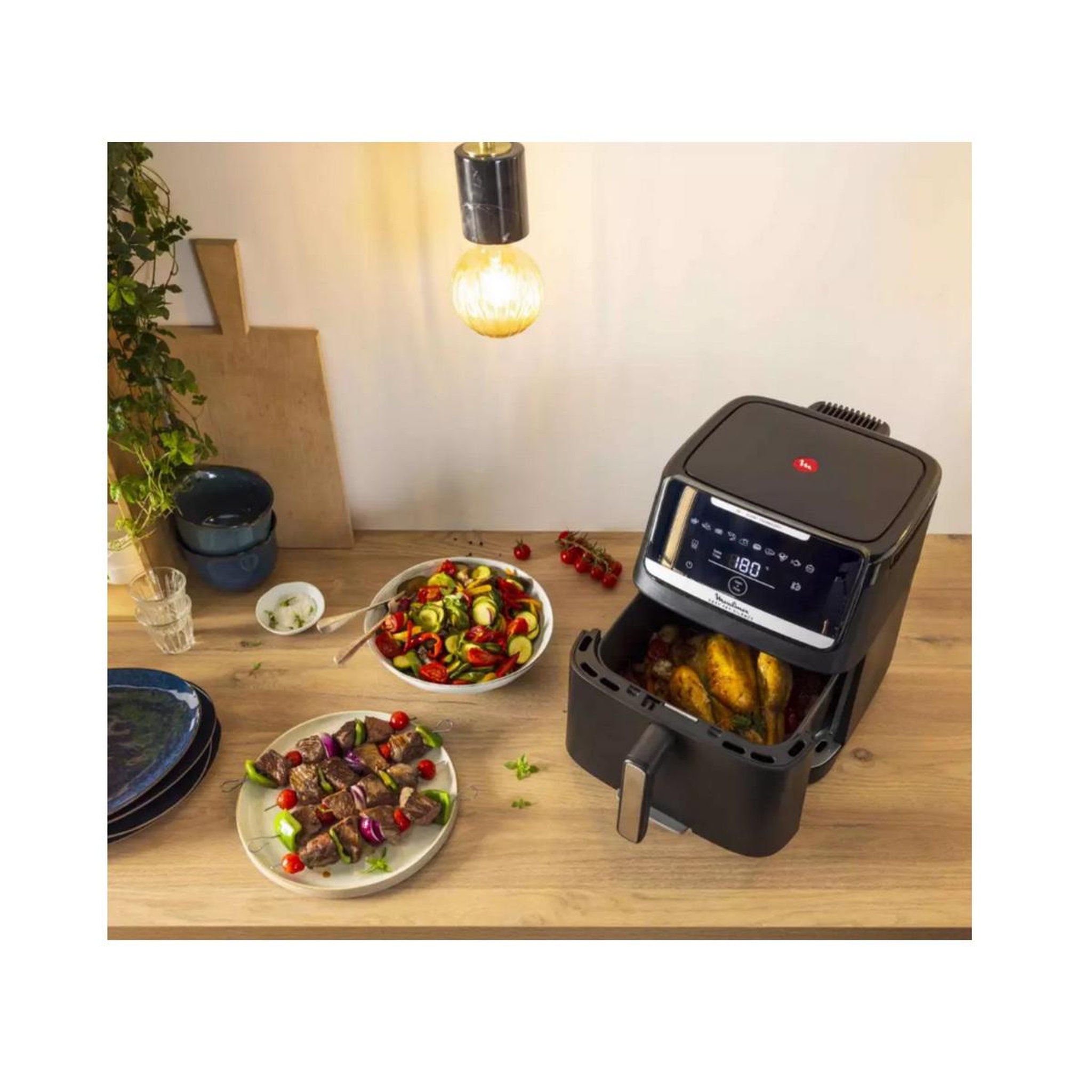 Voir la diapositive 4 : MOULINEX Friteuse sans huile 1.6kg 1800w noir - ez8428f0