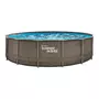 SUMMER WAVES Piscine tubulaire Active Frame Pool ronde effet rotin 4,57 x 1,06 m - Summer Waves