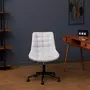 IDIMEX Chaise de bureau TALIA, fauteuil pivotant sans accoudoirs, siège à roulettes réglables en hauteur, revêtement en tissu gris