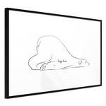 Paris Prix Affiche Murale Encadrée  Resting Polar Bear. Coloris disponibles : Jaune, Noir
