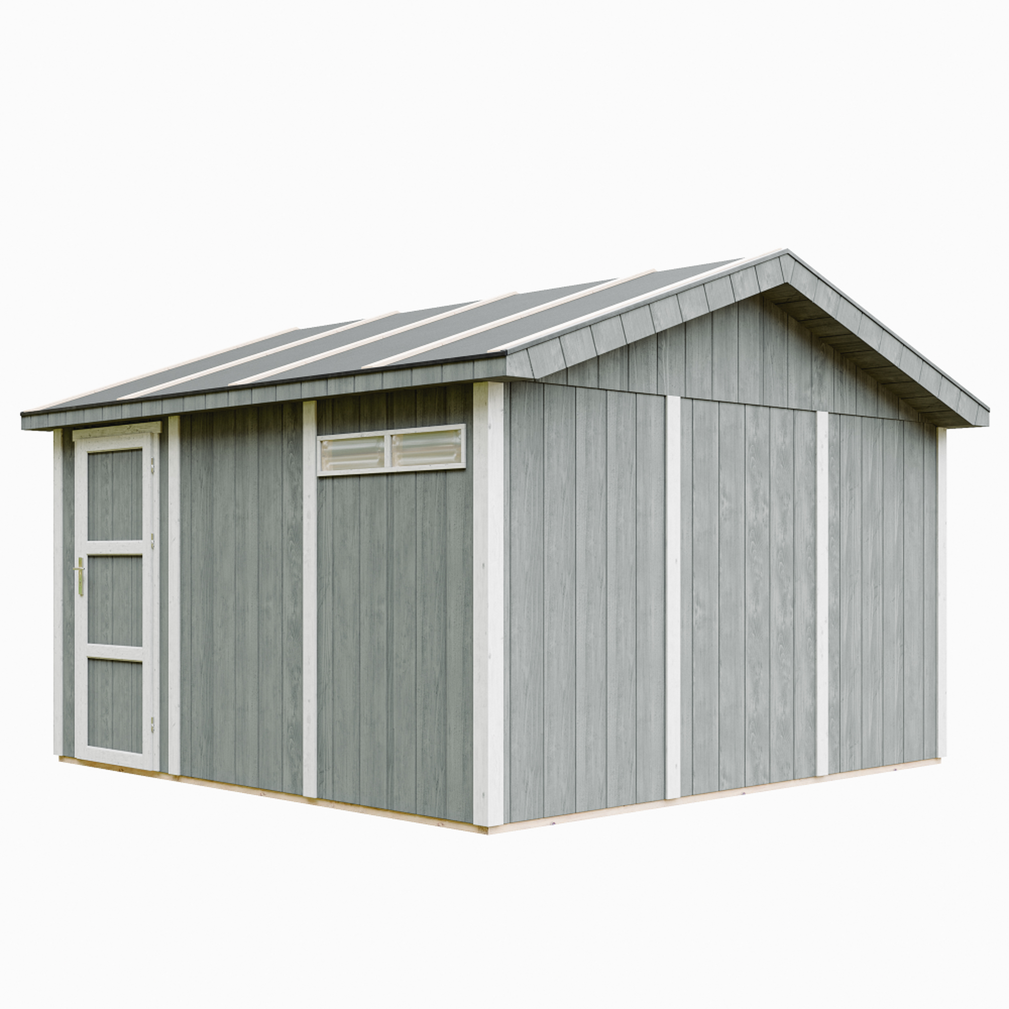 Voir la diapositive 2 : TIMBELA Garage qualité premium 13 m² construction en panneaux lp smartside - abri de jardin m990b