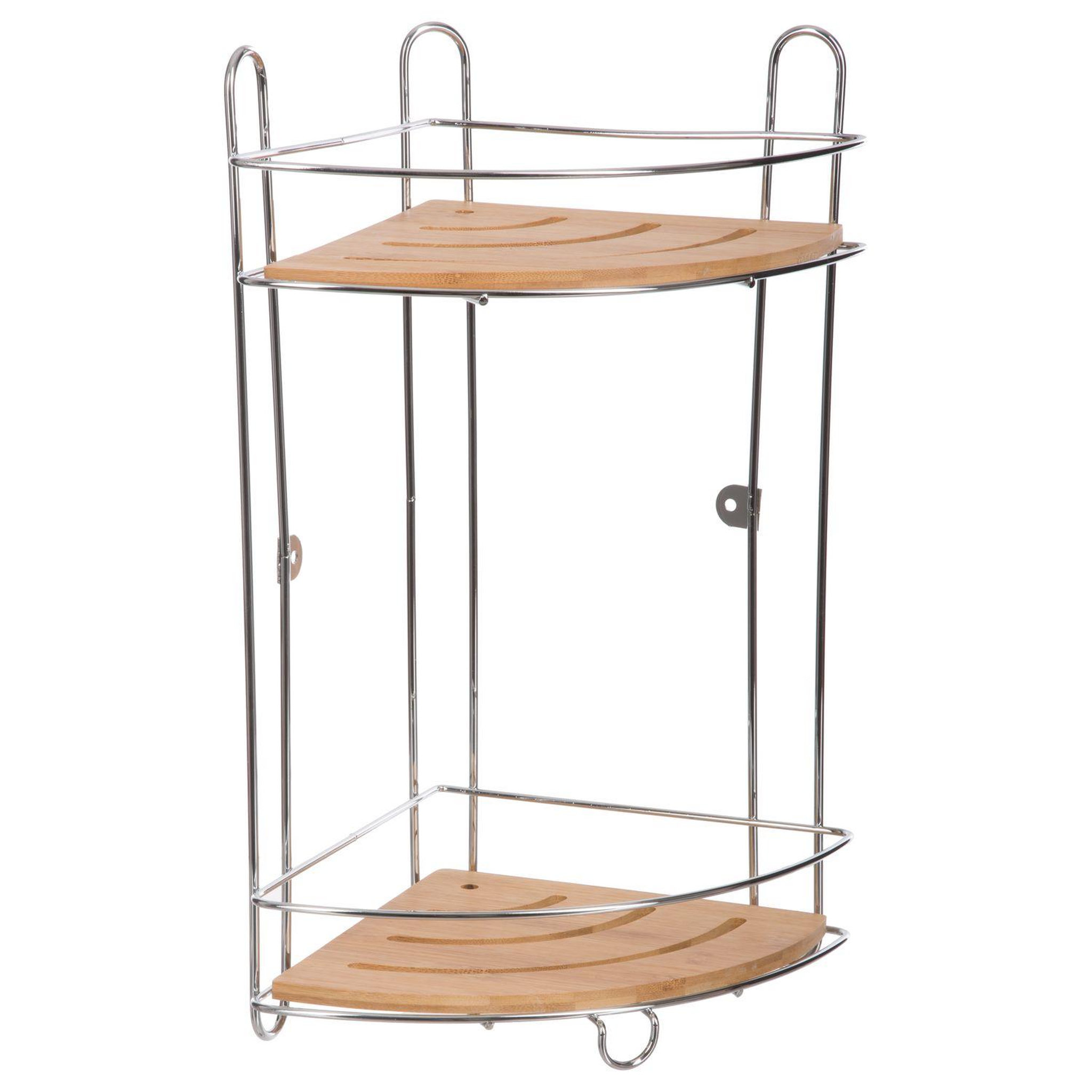 Voir la diapositive 1 : FIVE Etagère de douche en bambou Venterra - L. 27 x H. 40 cm - Marron