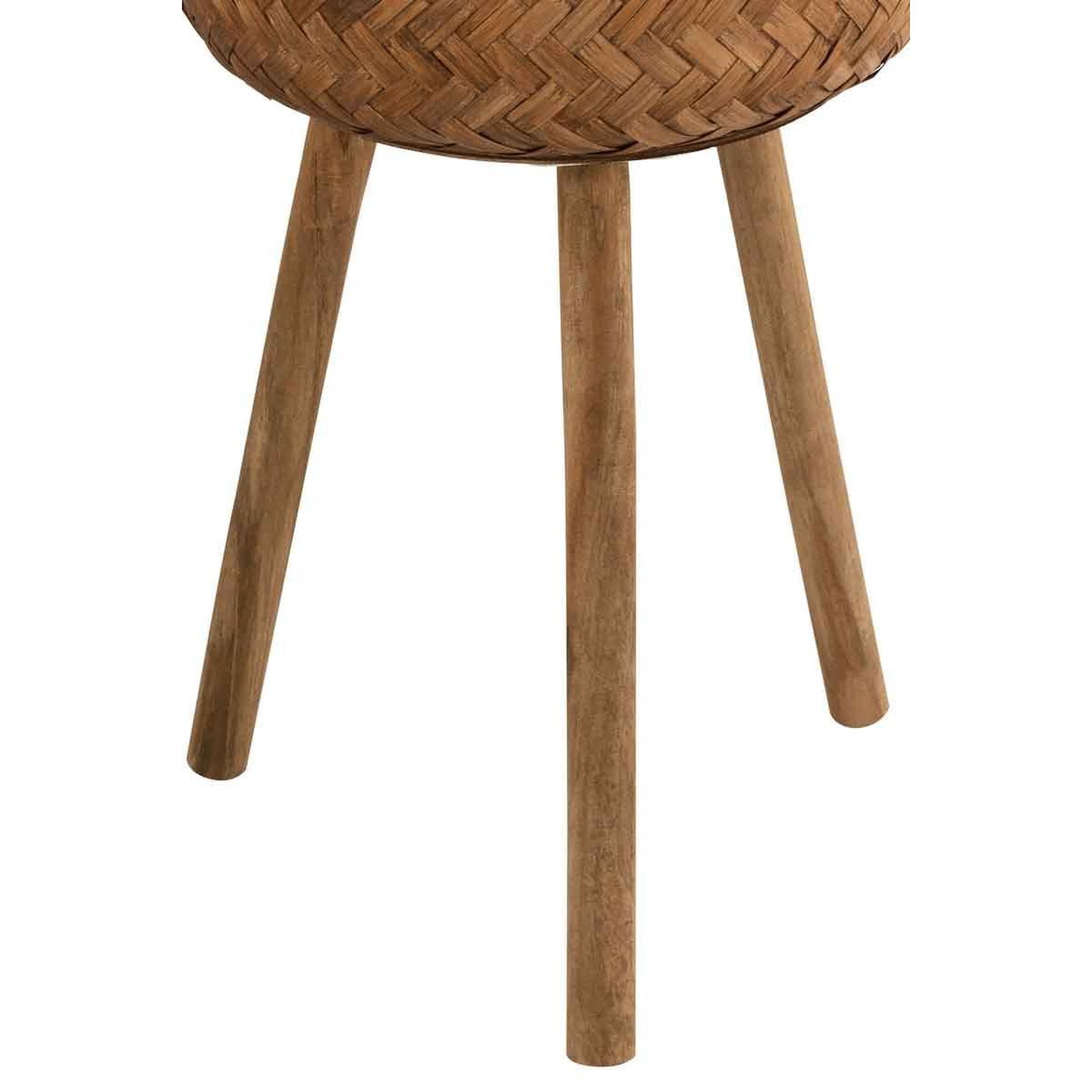 Voir la diapositive 3 : J-LINE Lot de 3 cache-pots sur pied  trépied  75cm naturel