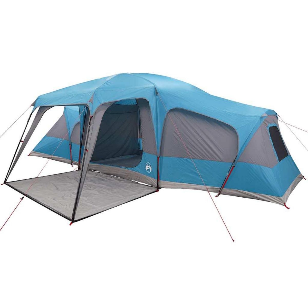 VIDAXL Tente familiale avec dome de porche 9personnes bleu impermeable