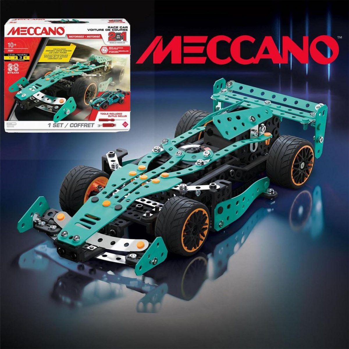 Meccano Jeu de construction Meccano F1 Modèle 2 en 1