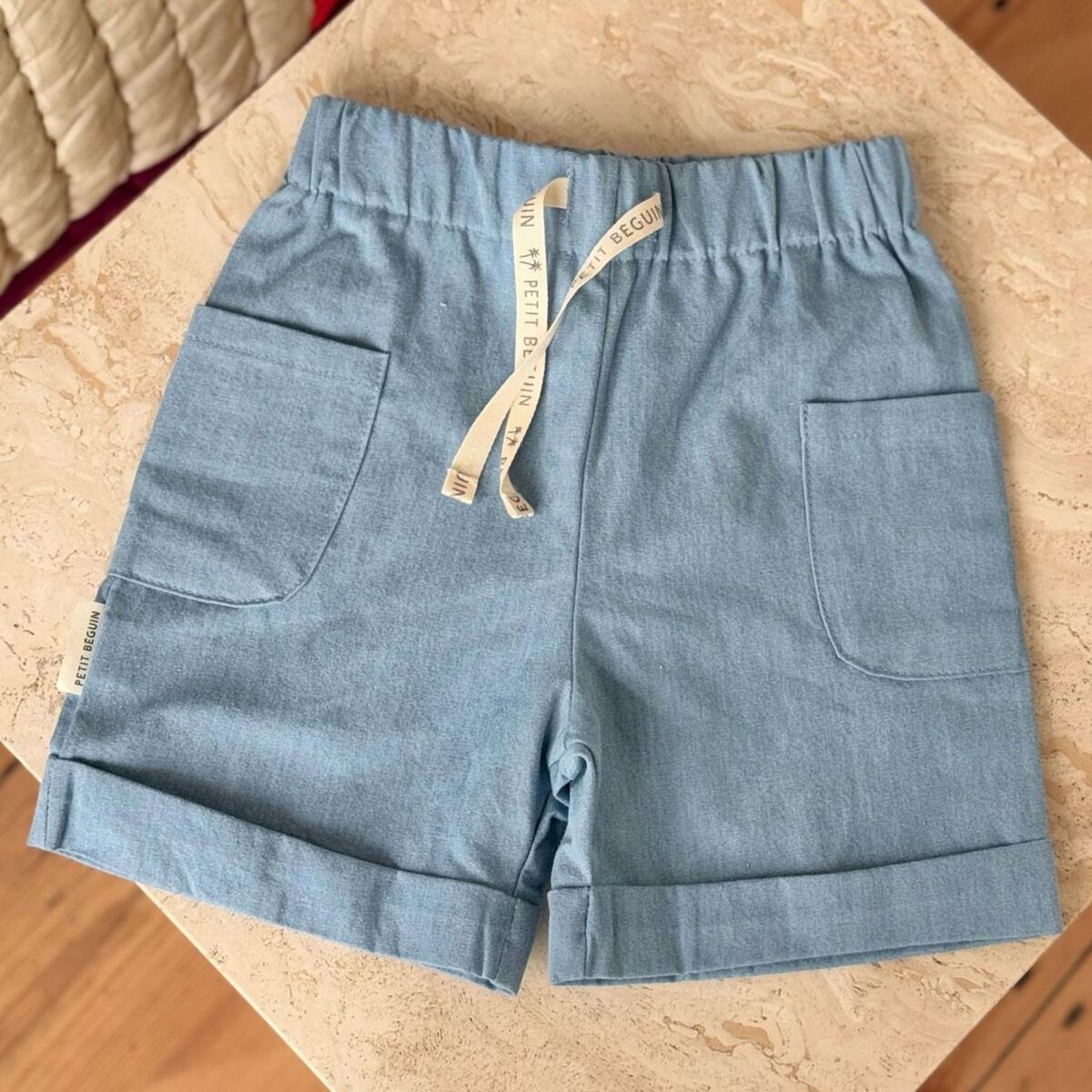 Petit Béguin Short enfant en toile de coton Kanha