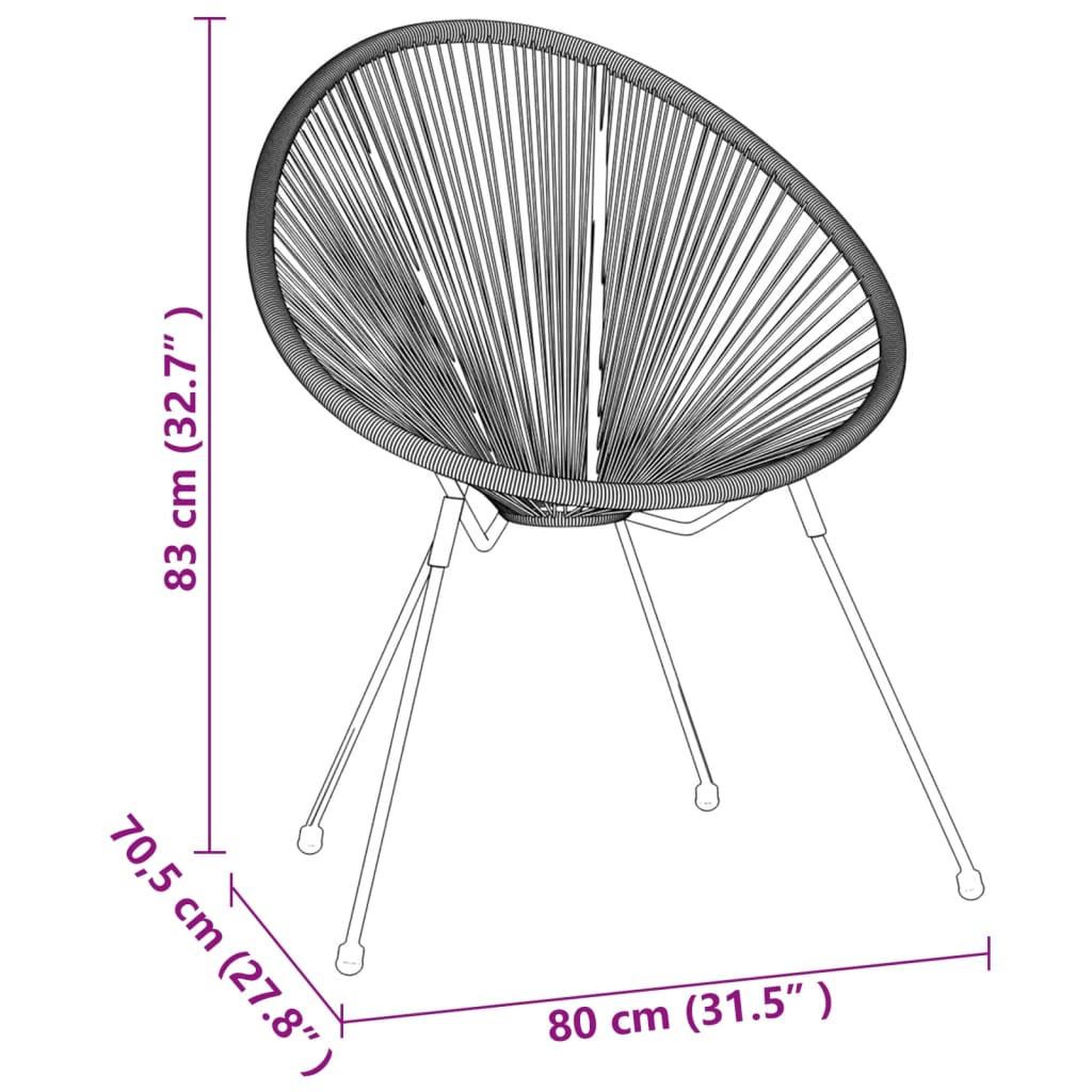 Voir la diapositive 6 : VIDAXL Ensemble a manger de jardin 3 pcs Noir