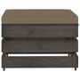 Voir la diapositive 2 : VIDAXL Pouf sectionnel avec coussin Bois impregne de gris