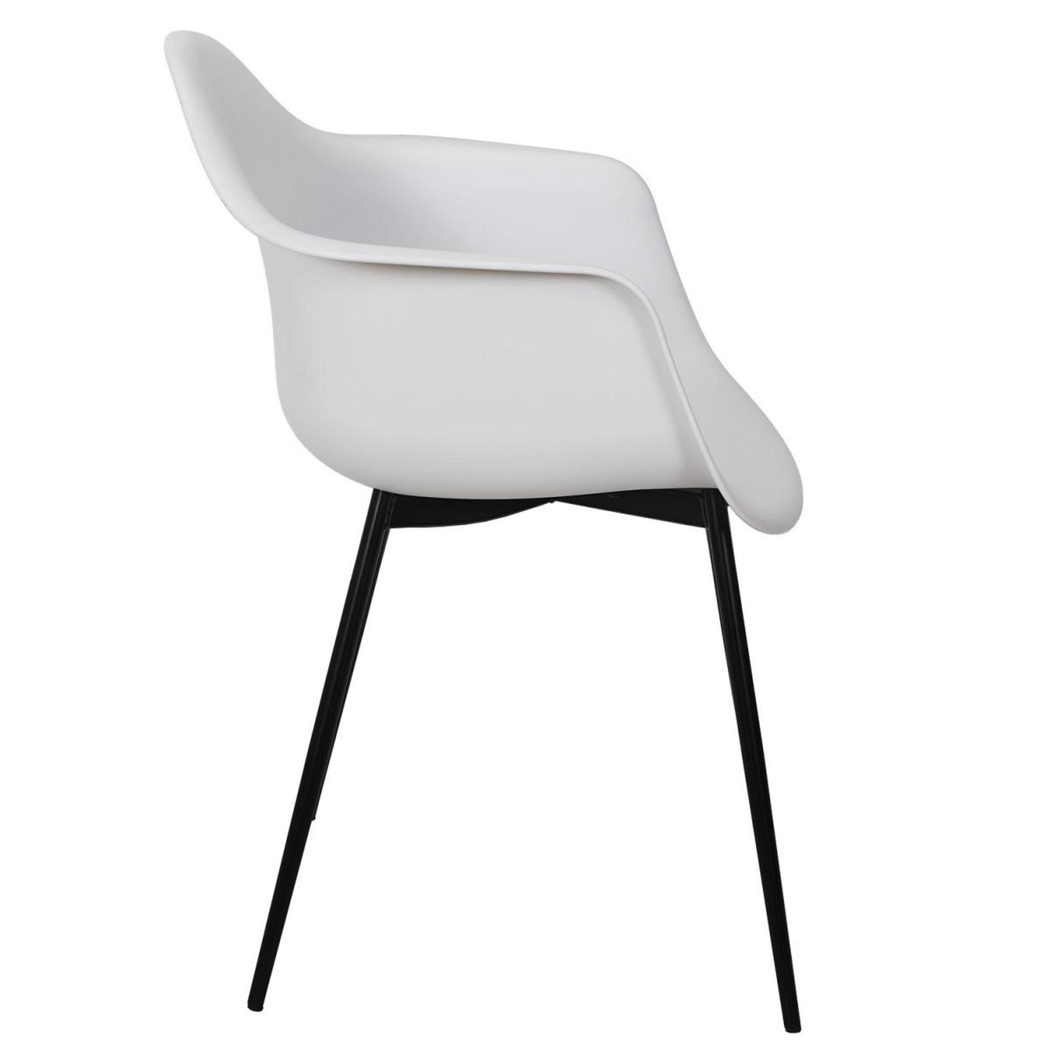 Voir la diapositive 4 : The Home Deco Factory Lot de 4 chaises fauteuil  gustav  85cm blanc